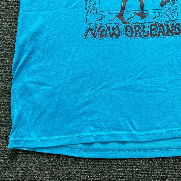 Vintage New Orleans Tourist “We Be Jammin” Music Blue T Shirt Size L 22X27 - Picture 5 of 11